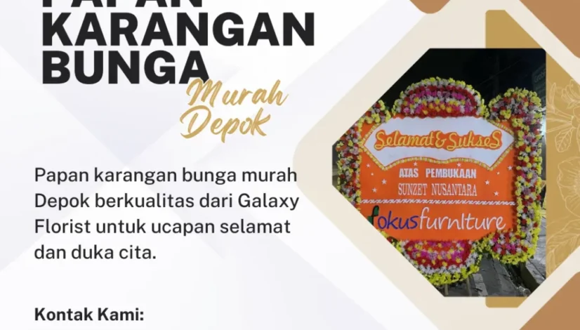Papan Karangan Bunga Murah Depok