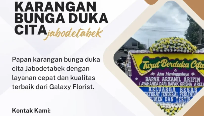 Papan Karangan Bunga Duka Cita Jabodetabek