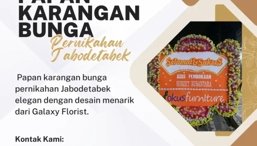 Papan Karangan Bunga Pernikahan Jabodetabek