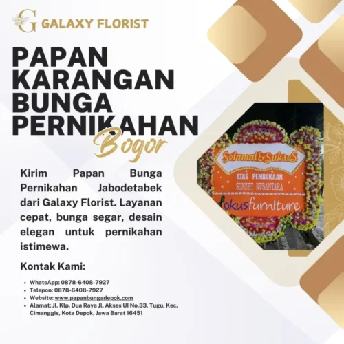 Papan Karangan Bunga Pernikahan Bogor