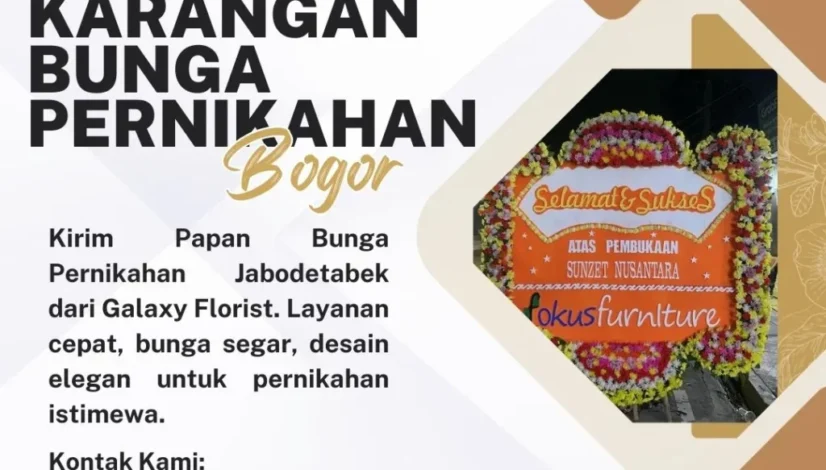 Papan Karangan Bunga Pernikahan Bogor