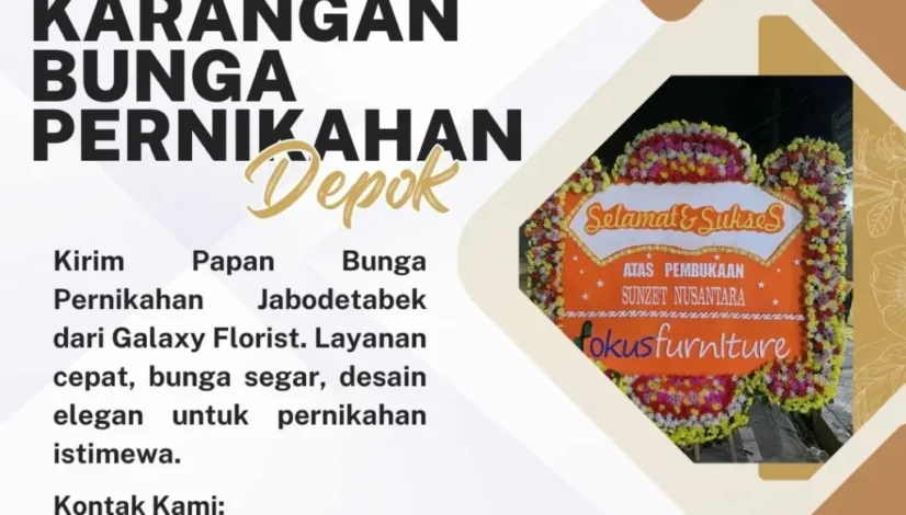 Papan Karangan Bunga Pernikahan Depok