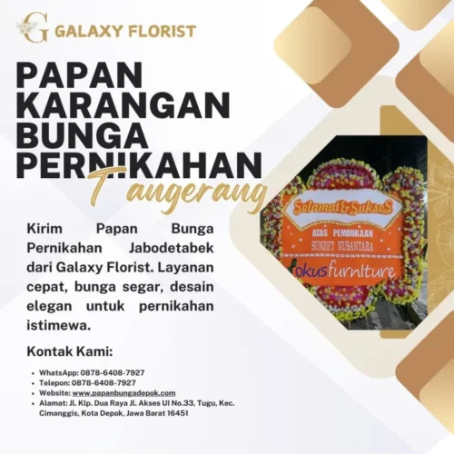 Papan Karangan Bunga Pernikahan Tangerang