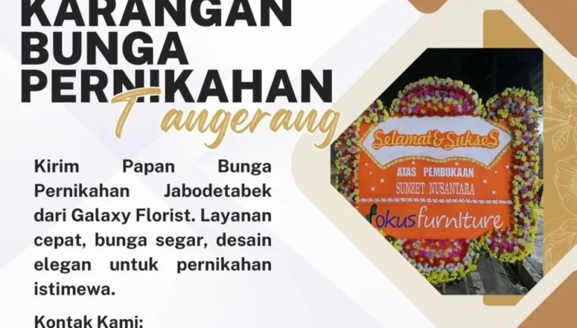 Papan Karangan Bunga Pernikahan Tangerang