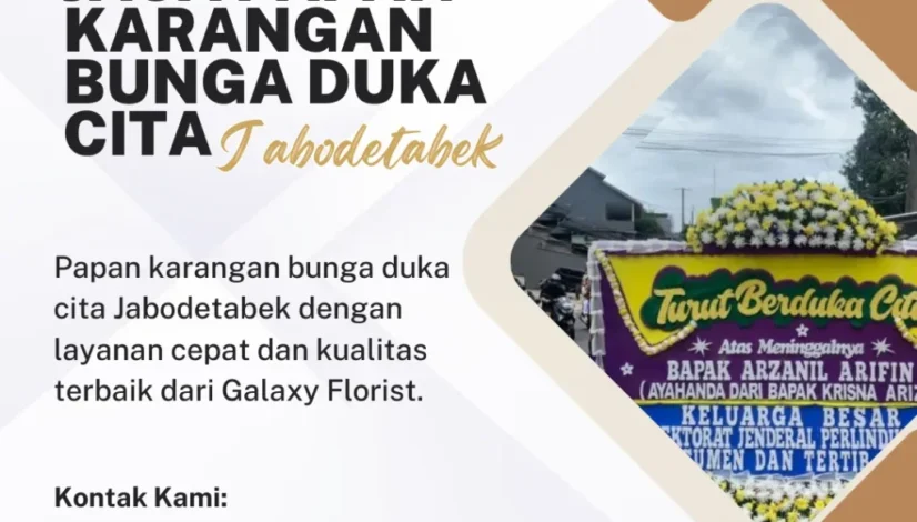 Jasa Papan Karangan Bunga Duka Cita Jabodetabek