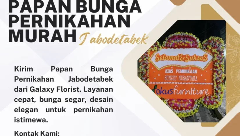 Papan Bunga Pernikahan Murah Jabodetabek