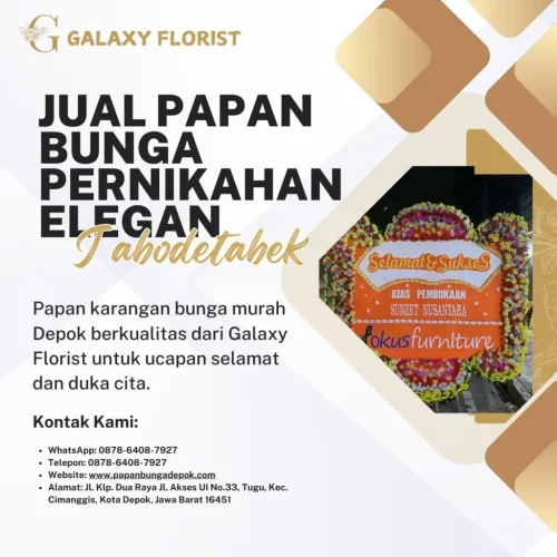 Jual Papan Bunga Pernikahan Elegan Jabodetabek