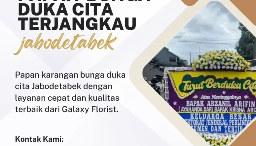 Papan Bunga Duka Cita Terjangkau Jabodetabek
