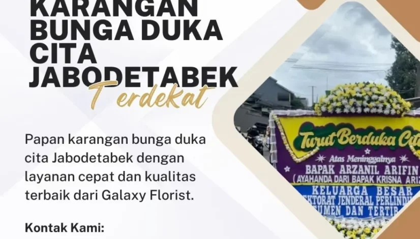 Papan Karangan Bunga Duka Cita Jabodetabek Terdekat