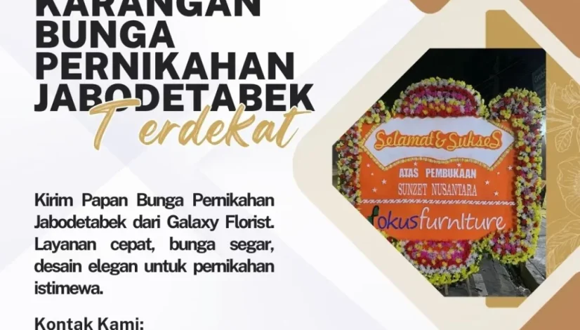 Papan Karangan Bunga Pernikahan Jabodetabek Terdekat