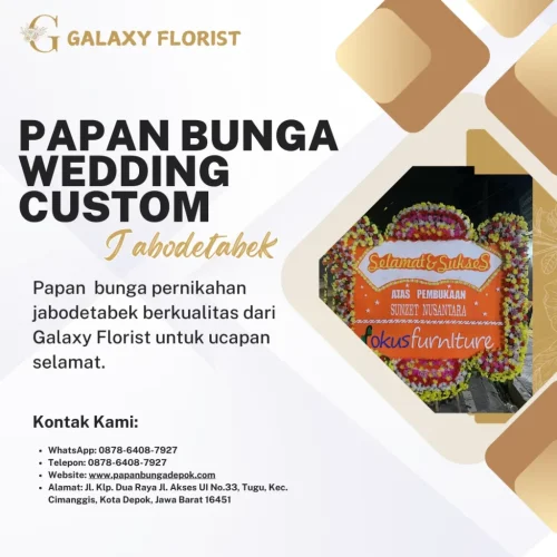 papan bunga wedding custom jabodetabek