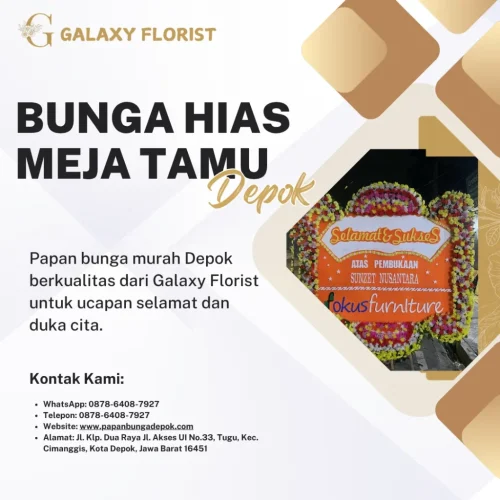 Bunga Hias Meja Tamu Depok