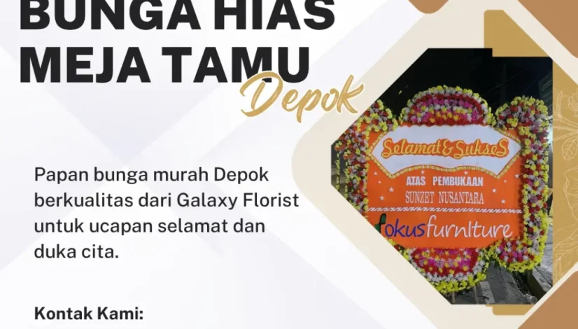 Bunga Hias Meja Tamu Depok